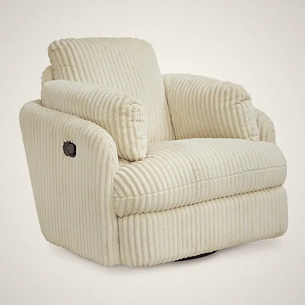 Tie-Breaker Cozy Contemporary Manual Press-Back Swivel Glider Rocker Recliner...